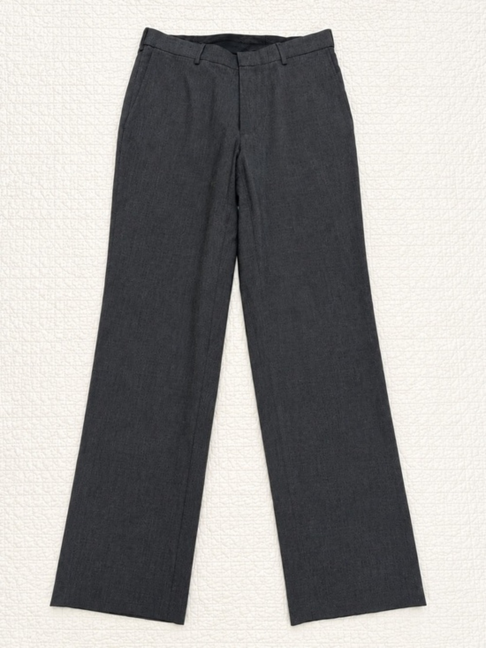 Saddlebred Dress Pants 32x32 Classic Straight-Leg Dress Pants in Charcoal Gray